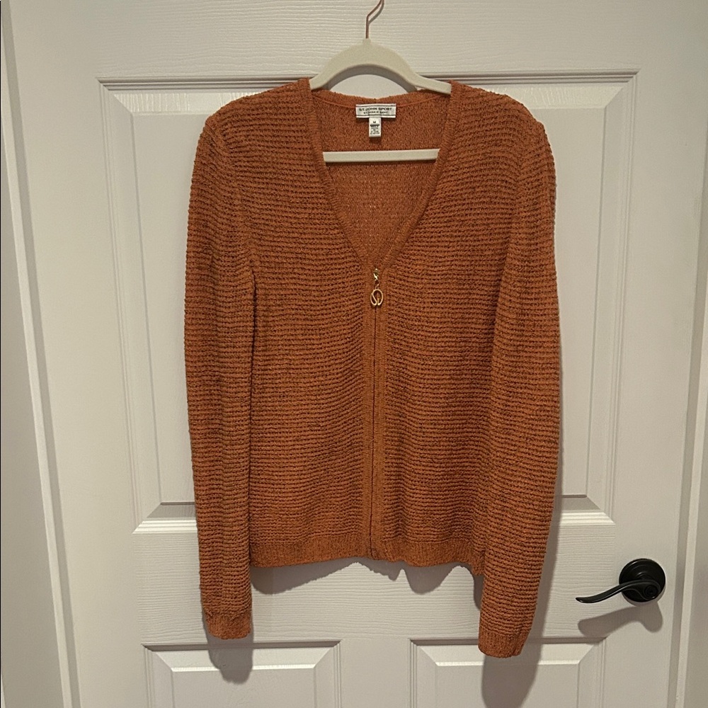 St. John Orange Knit Sweater